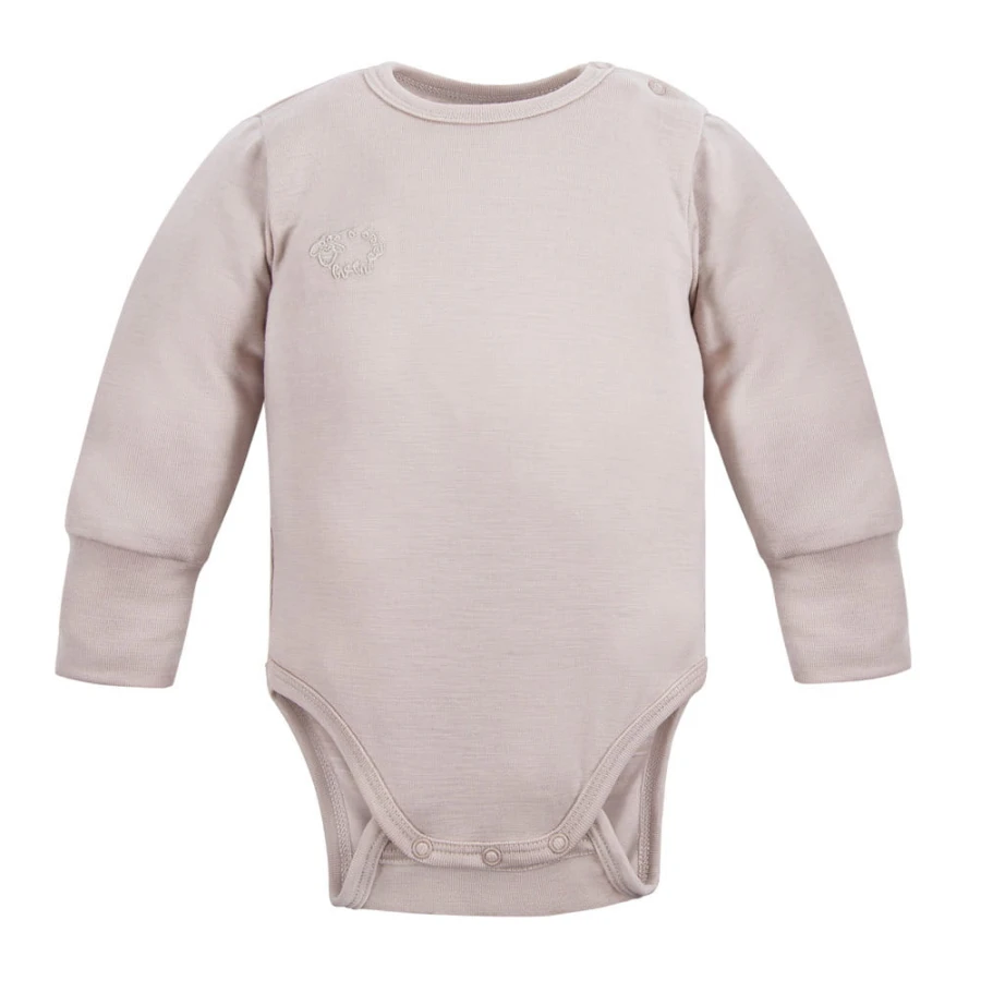 Body z merino vlny rostoucí s dětskou béžové