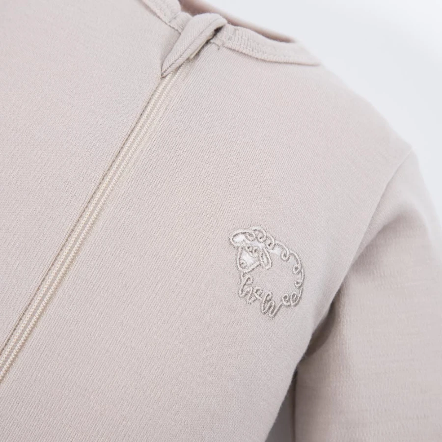 Sleepsuit from merino wool beige