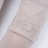 Beige baby leggings from merino wool