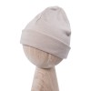 Beanie from merino wool beige