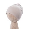 Beanie from merino wool beige