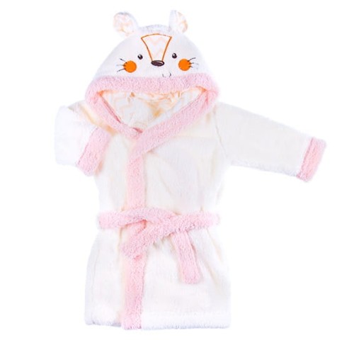 Bathrobes ecru with lion pattern
