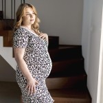 Těhotenská košile béžová s leopardím vzorem MARY