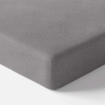 Dětské froté prostěradlo tmavě šedé s gumou