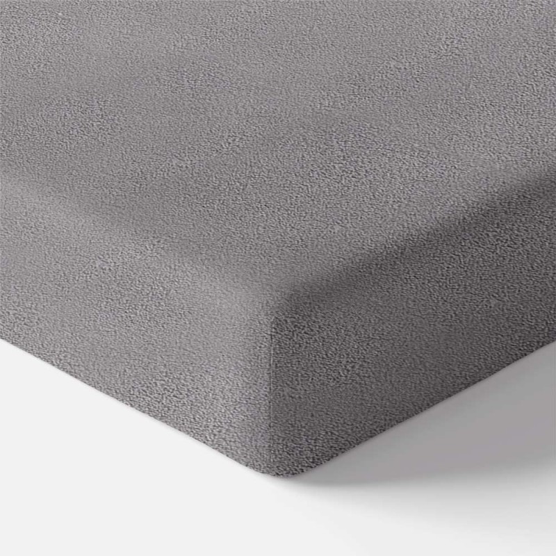 Dětské froté prostěradlo tmavě šedé s gumou