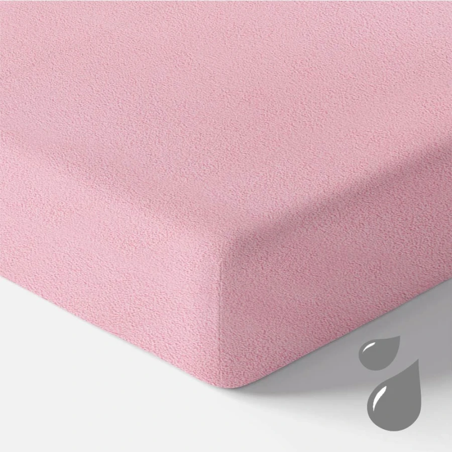 Waterproof frotte sheet pink