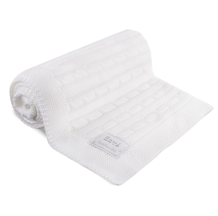 Bamboo blanket EEVI braid white
