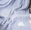 Bamboo blanket braid EEVI light blue