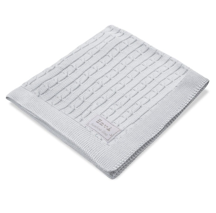 Bamboo blanket EEVI braid gray