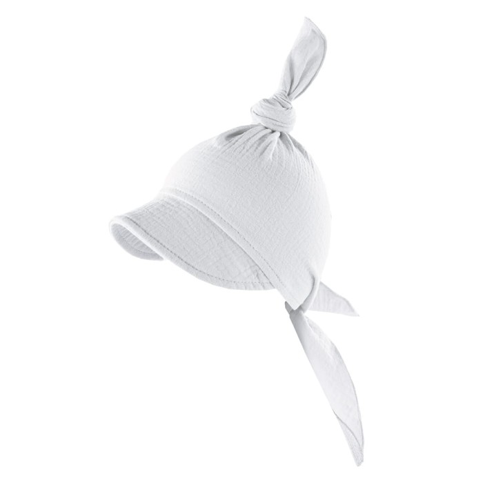 Muslin baby hat white