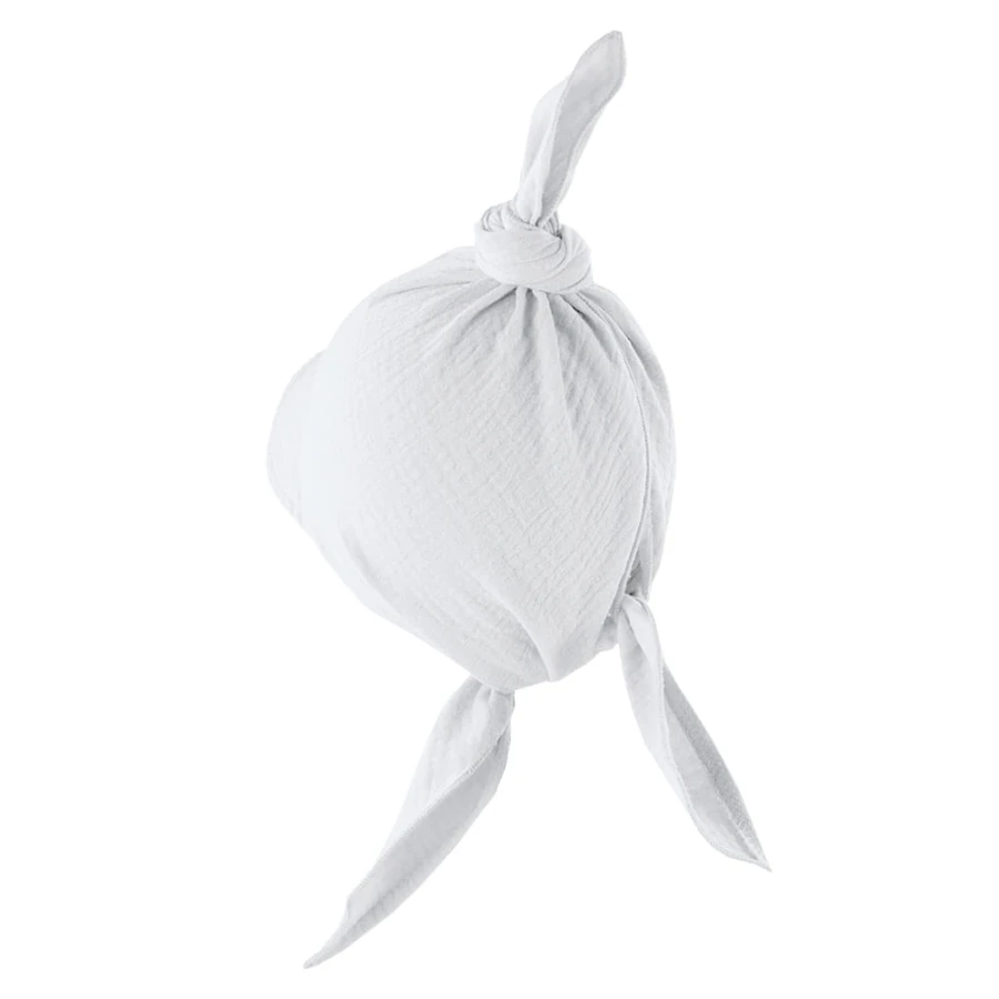 Muslin baby hat white