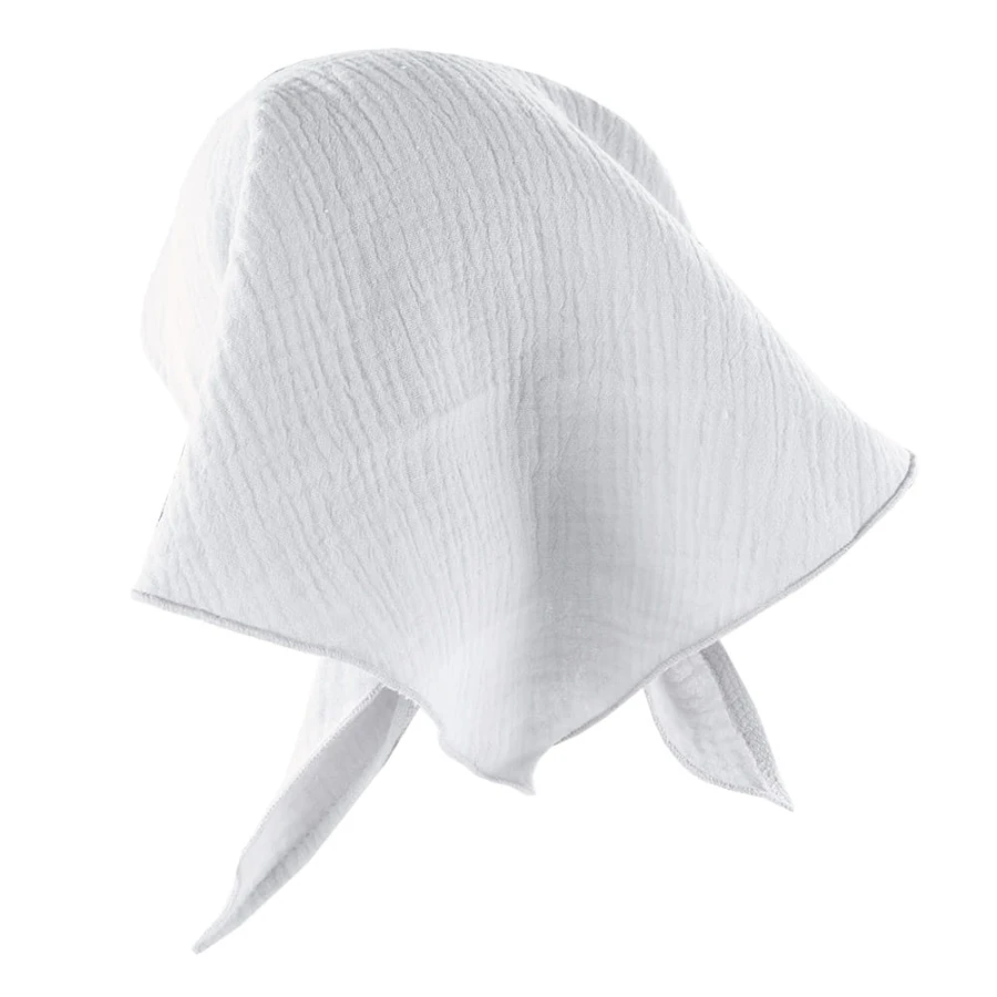 Muslin baby hat white