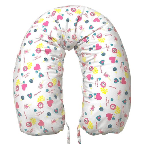 Pregnant women"s pillowcase white hearts
