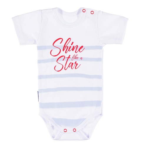 Bodysuit short sleeve LITTLE STAR white/print